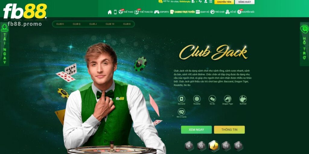Hiểu khái quát về sảnh casino Club Ten Fb88